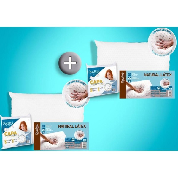 Encontraproduto.com.br - Travesseiro Natural Latex 50cm x 70cm Duoflex