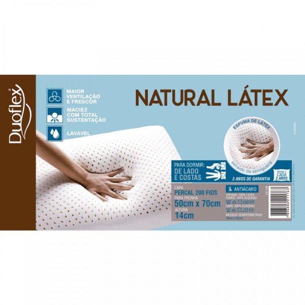 Encontraproduto.com.br - Travesseiro Natural Latex 50cm x 70cm Duoflex