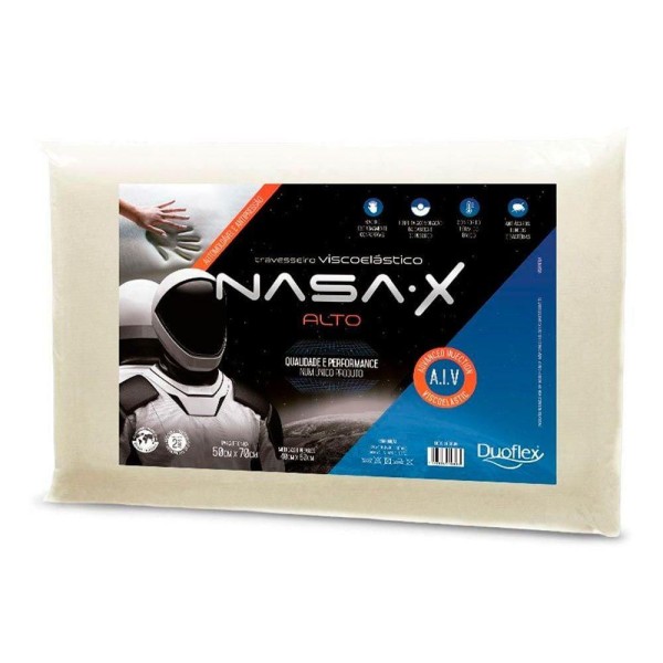 Encontraproduto.com.br - Travesseiro Viscoelástico Nasa x Alto - Duoflex