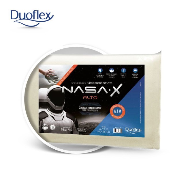 Encontraproduto.com.br - Travesseiro Viscoelástico Nasa x Alto - Duoflex