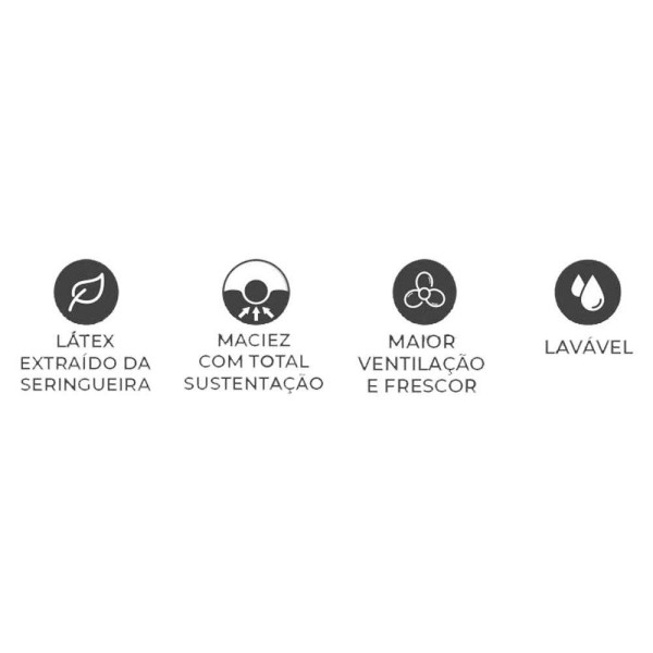 Encontraproduto.com.br - Travesseiro Látex Real Ls1104 C/ Capa Dry Fit P/fronha (50x70) - Duoflex