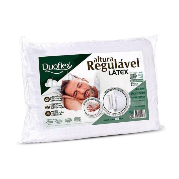 Encontraproduto.com.br - Travesseiro Látex Rl1103 Regulável P/fronha (50x70) - Duoflex