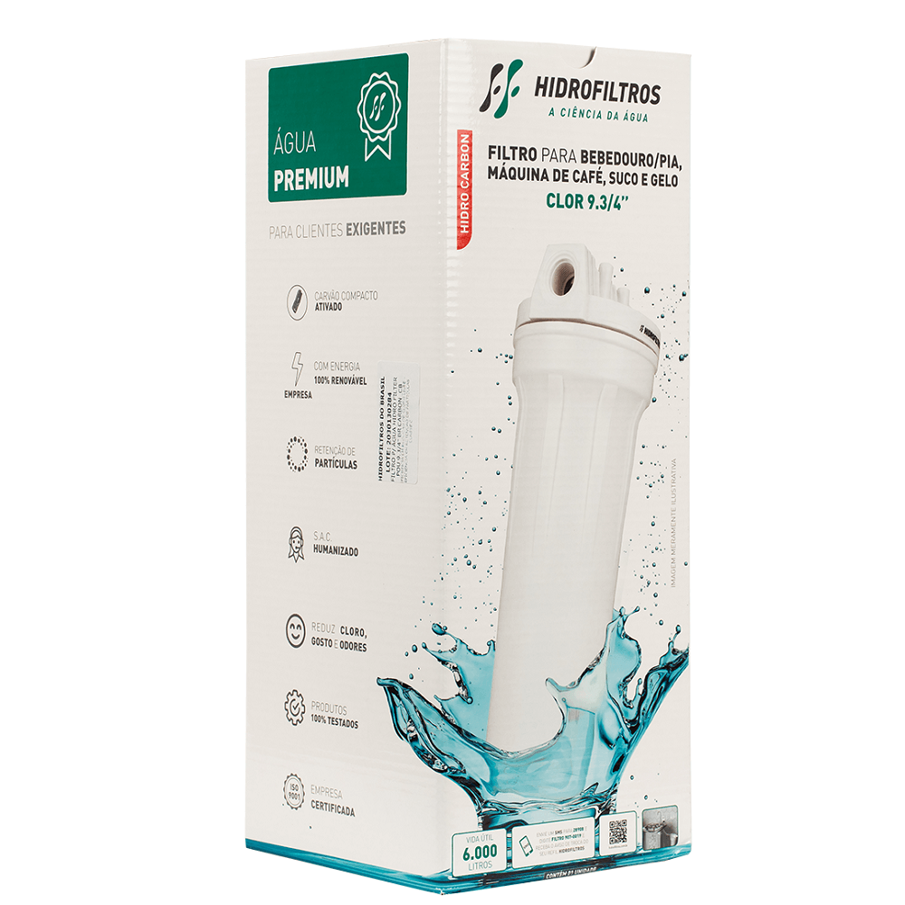 Encontraproduto.com.br - Filtro para Bebedouro com Carvão Ativado Branco 9.3/4