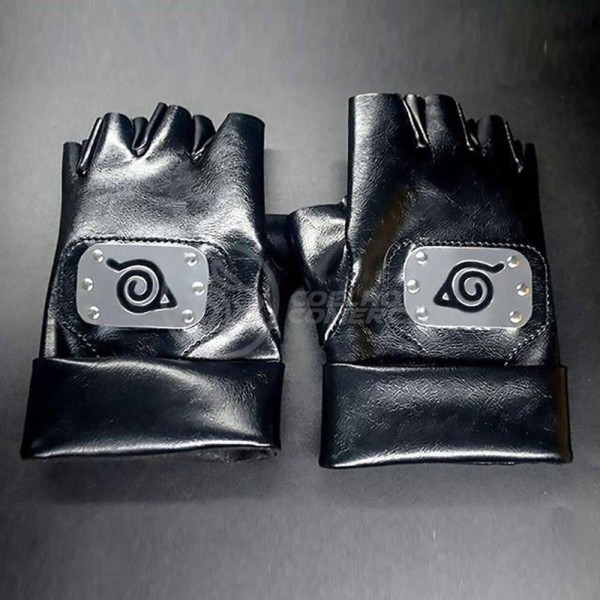 Encontraproduto.com.br - Luvas De Couro Kakashi Hatake Sensei Ninja Que Copia Naruto