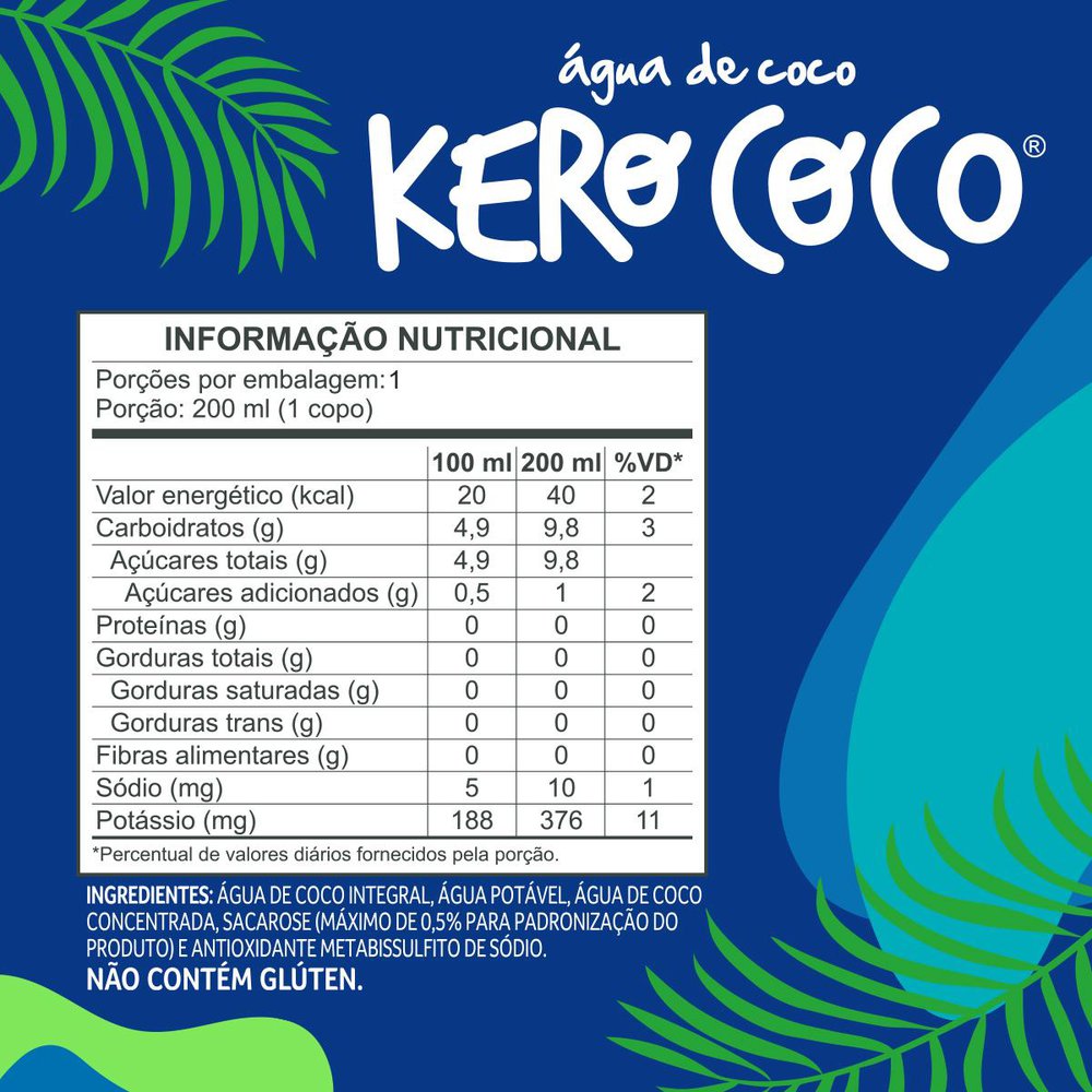 Encontraproduto.com.br - Agua De Coco Kero Coco 200ml
