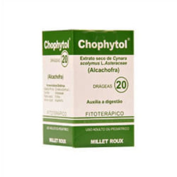 Encontraproduto.com.br - Chophytol Frasco Com 20 Drágeas