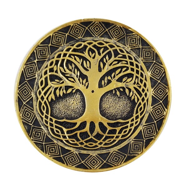 Porta Incenso Decorativo 10cm em Resina Gold Youbai