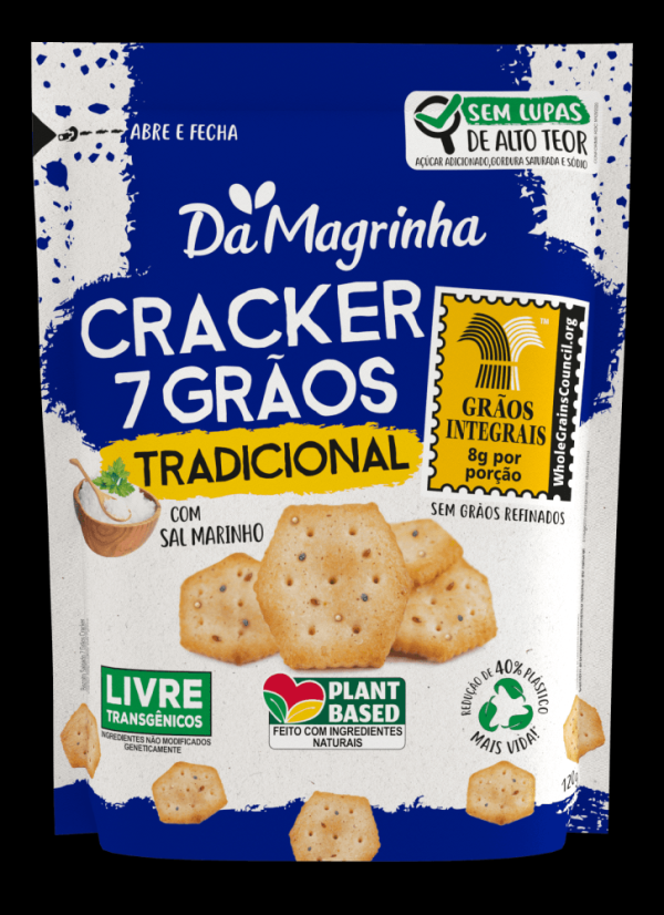 Biscoito DA MAGRINHA Cracker 7 Grãos Tradicional 120g