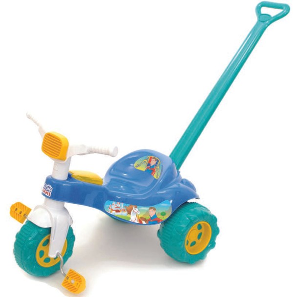 Encontraproduto.com.br - TICO-TICO VELOTROL INFANTIL TRICICLO PRINCIPE COM ALÇA