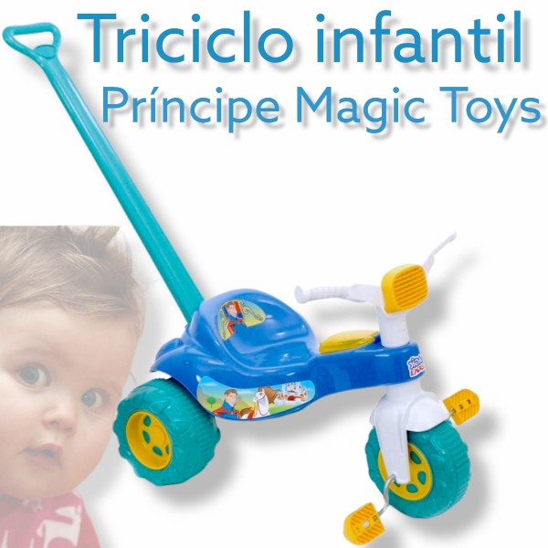 Encontraproduto.com.br - TICO-TICO VELOTROL INFANTIL TRICICLO PRINCIPE COM ALÇA