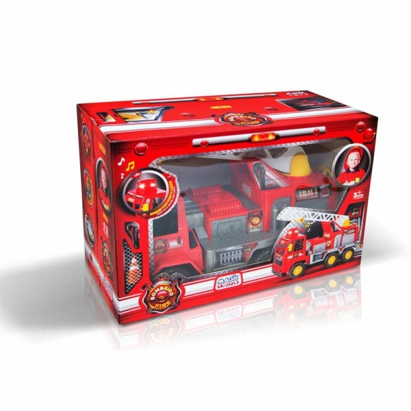 Encontraproduto.com.br - Caminhão Bombeiro Fire - Sirene com Sons e Luzes - Magic Toys