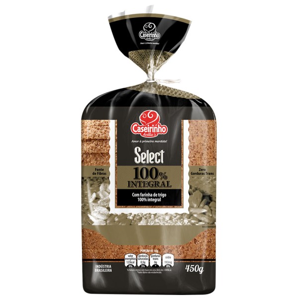 Encontraproduto.com.br - Pão Caseirinho Integral Select 100% Integral 450g