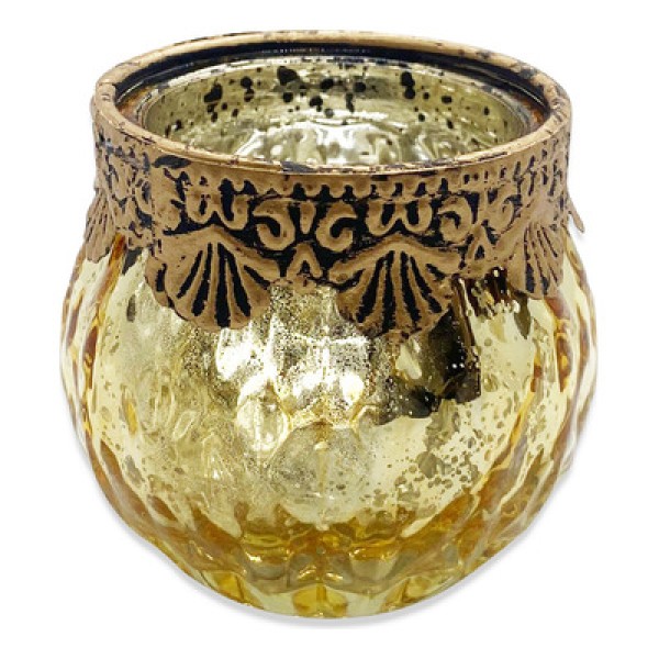 Encontraproduto.com.br - Castiçal Decorativo 6x5,5cm em Vidro Youbai