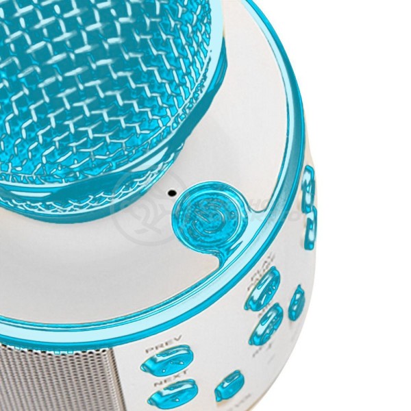 Encontraproduto.com.br - Microfone Bluetooth Wster Ws-858 S/Fio Mini Karaokê Azul