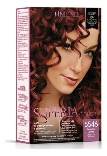Tonalizante Amend Supéria Color 5546 Vermelho Amora 60g