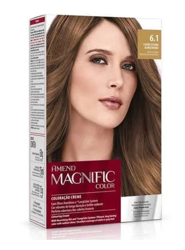 Encontraproduto.com.br - Coloração Amend Magnific Color 6.1 Louro Escuro Acinzentado