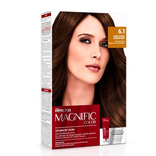 Encontraproduto.com.br - Coloração Amend Magnific Color 6.1 Louro Escuro Acinzentado