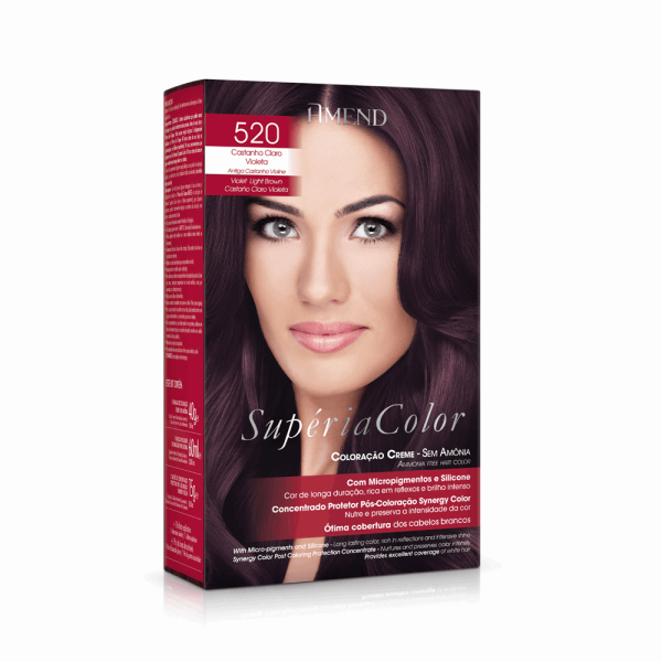 Encontraproduto.com.br - Tonalizante Amend Supéria Castanho Claro Violeta 520