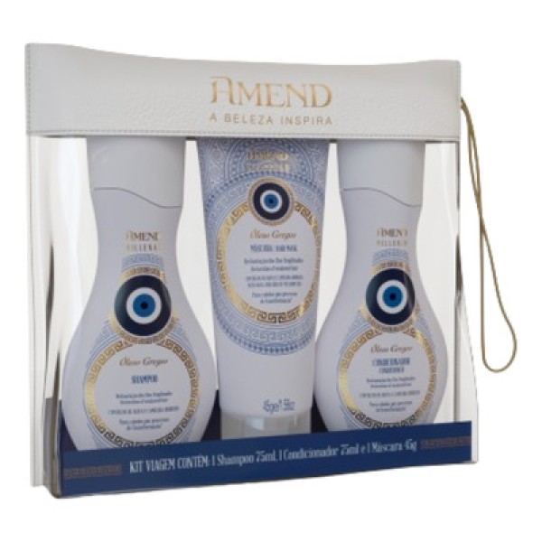 Encontraproduto.com.br - Kit Amend Millenar Óleos Gregos Shampoo 75ml + Condicionador 75ml + Máscara 45g