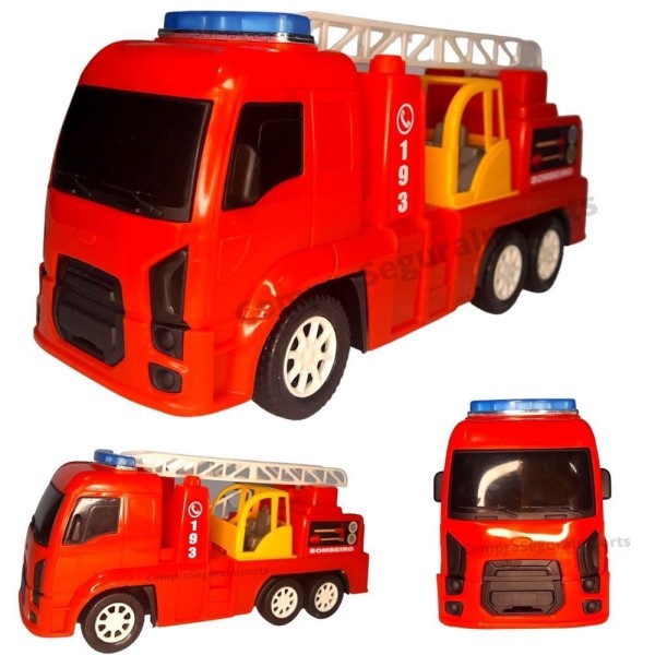 Encontraproduto.com.br - Caminhão De Bombeiro Infantil Carrinho De Brinquedo Resgate [f114]