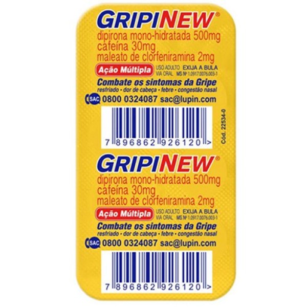 Encontraproduto.com.br - Gripinew Com 6 Comprimidos