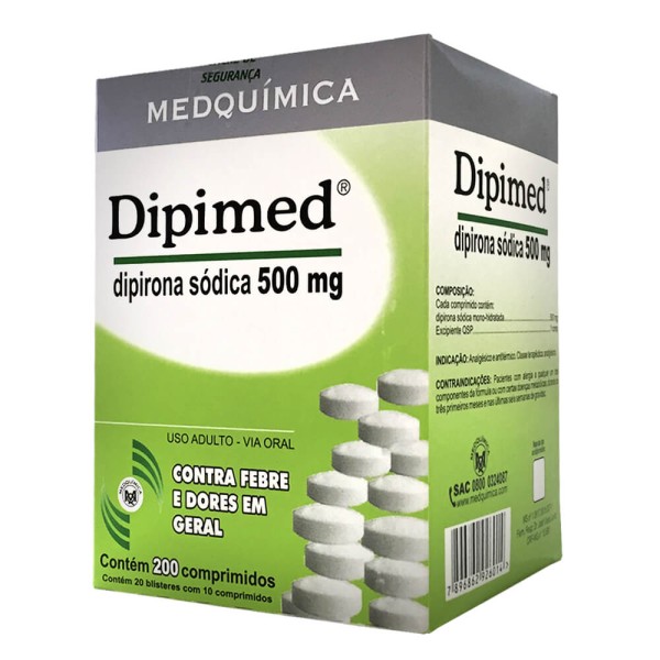 Encontraproduto.com.br - Dipimed 500mg Comprimido - Blíster com 10 Comprimidos