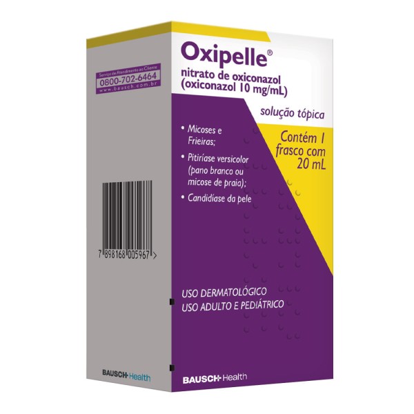 Encontraproduto.com.br - Oxipelle 10MG/ML Solução tópica - Frasco com 20 mL