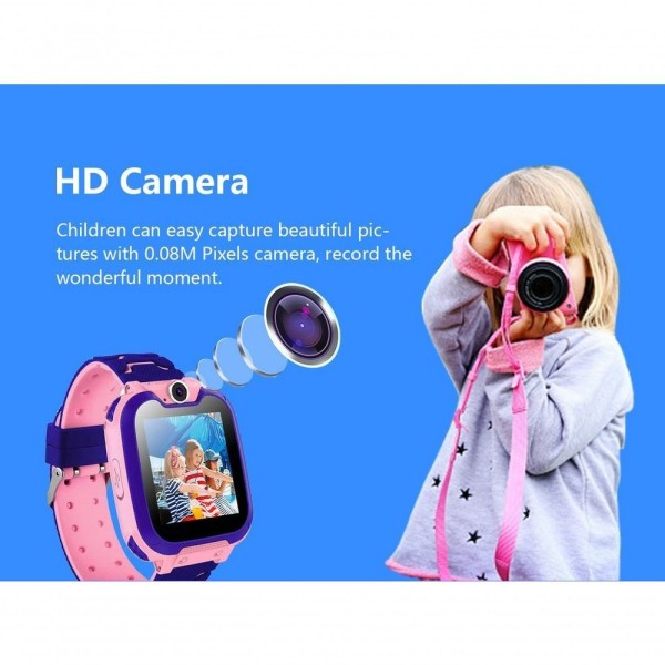 Encontraproduto.com.br - Smartwatch Infantil Smartch Mtk6261d à Prova Dágua Azul Claro Edição Padrão