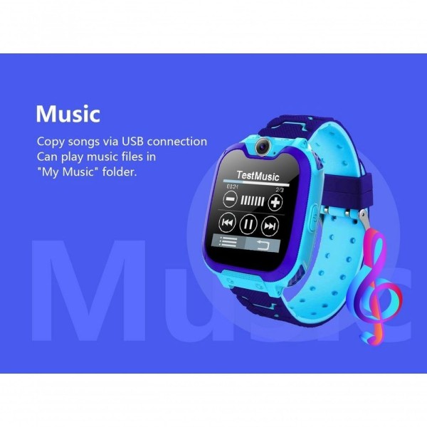 Encontraproduto.com.br - Smartwatch Infantil Smartch Mtk6261d à Prova Dágua Azul Claro Edição Padrão