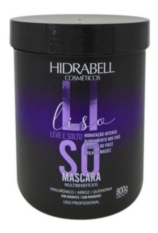 Máscara Capilar Liso, Leve E Solto Hidrabell 800g