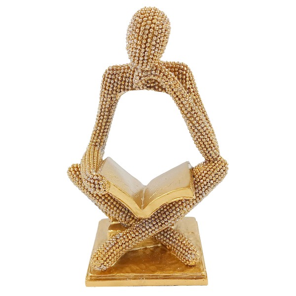 Encontraproduto.com.br - Mulher Leitura Decorativa 14x9cm em Resina Youbai