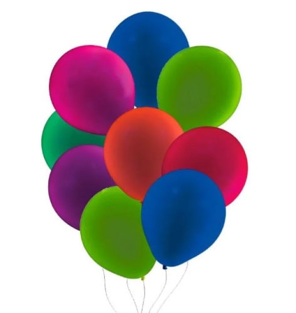 Encontraproduto.com.br - Balão Bexiga Neon Número 9 Sortido 25un Art Latex