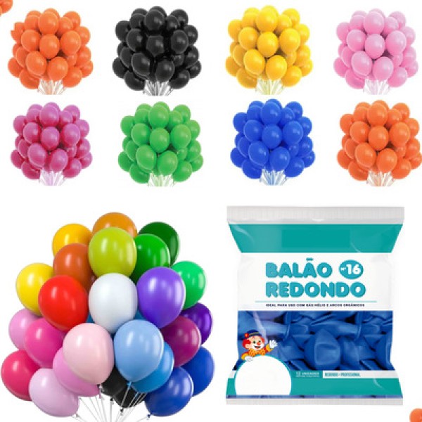 Balão Redondo N16 Verde 12un Art Latex