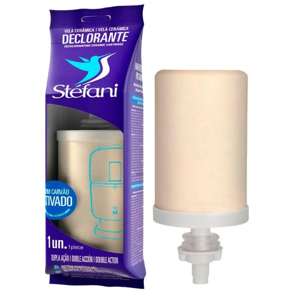 Encontraproduto.com.br - Vela Cerâmica Dupla Ação Esterilizante com Carvão Ativado - Stefani