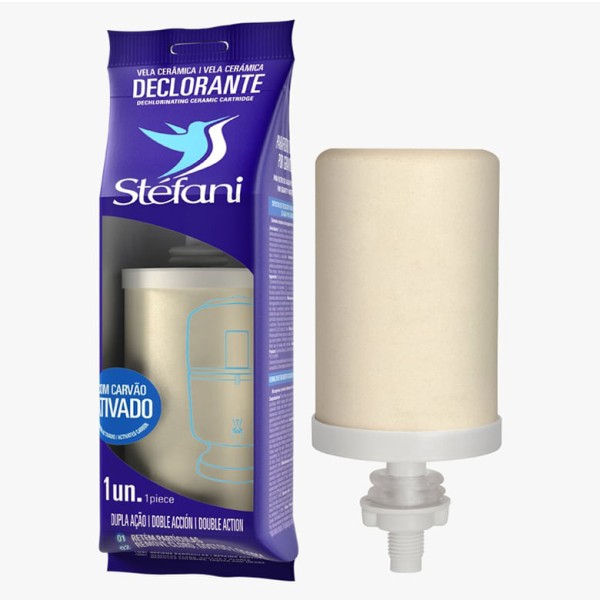 Encontraproduto.com.br - Vela Cerâmica Dupla Ação Esterilizante com Carvão Ativado - Stefani