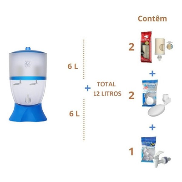 Encontraproduto.com.br - Filtro Flex Azul (6 Litros) - Stefani Flex