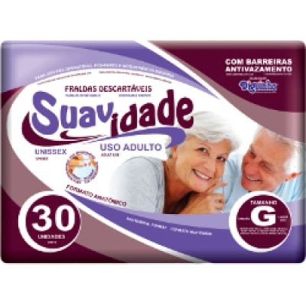 Encontraproduto.com.br - Fralda Geriátrica Suavidade tam-G com 30 unidades