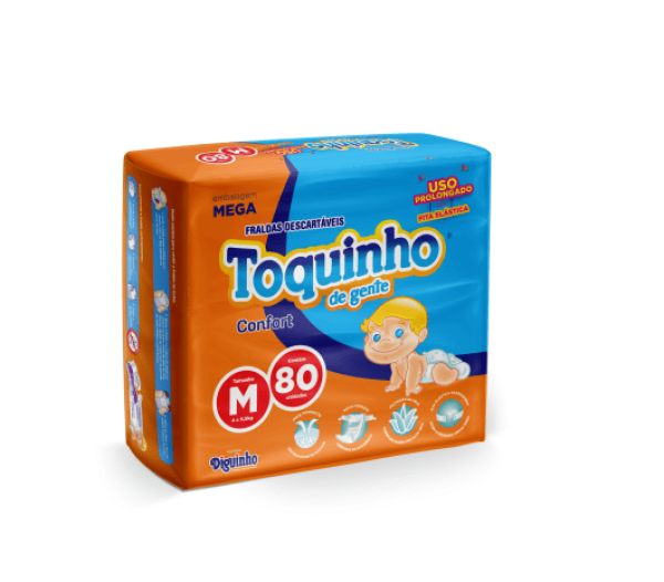 Fralda Toquinho De Gente Premium M 80 Unidades