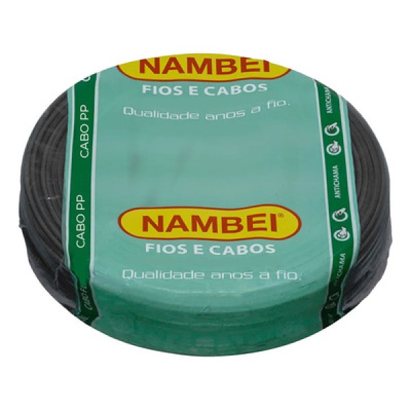 Encontraproduto.com.br - CABO ELET PP/CORDPL 2 X 01,0 MM PTO 500V NAMBEI