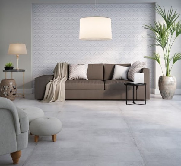 Encontraproduto.com.br - Revestimento Esmaltado 45x90cm Caixa com 2 m² Branco Trend Bianco Biancogres
