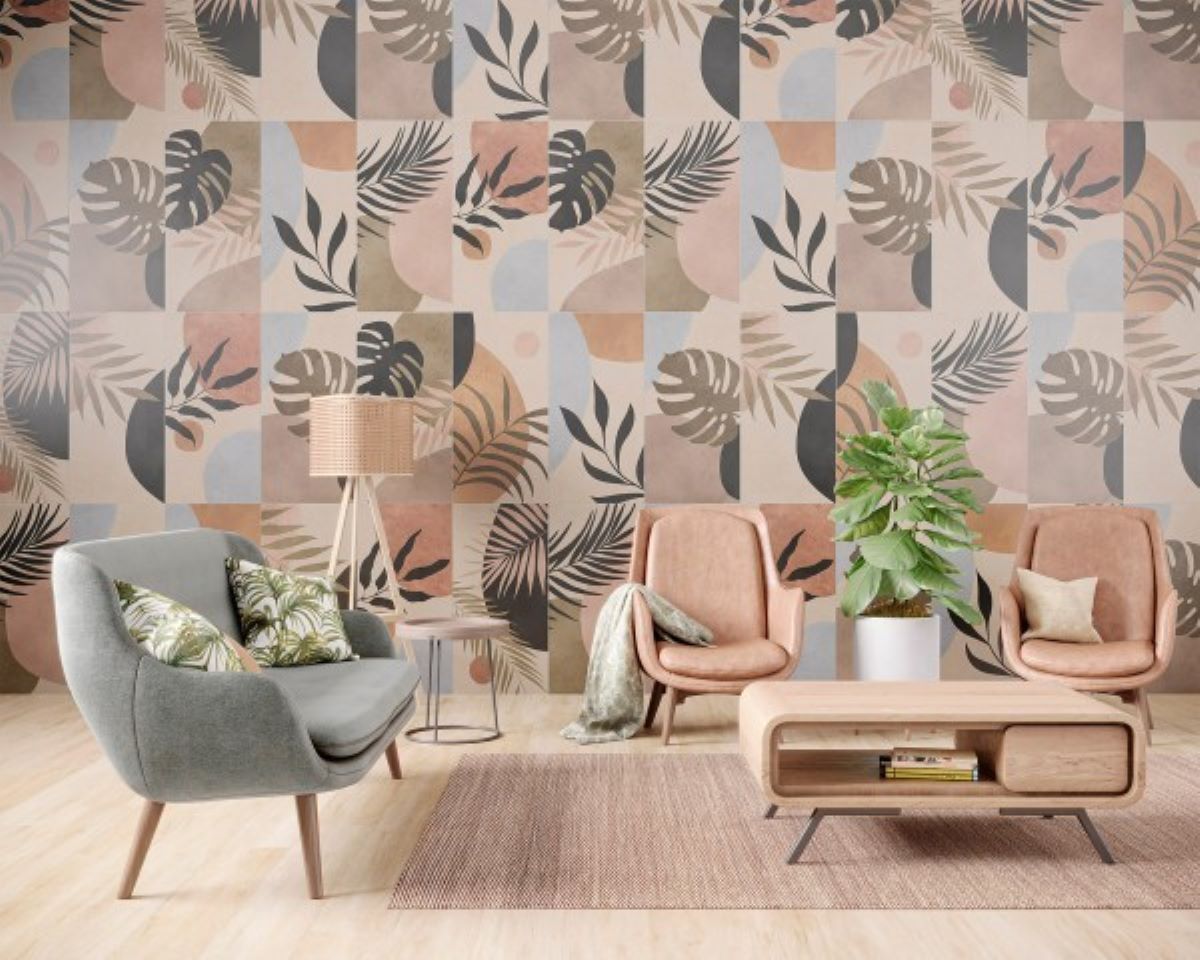 Encontraproduto.com.br - Revestimento Esmaltado 45x90cm Caixa com 2 m² Multicores Botanic Biancogres