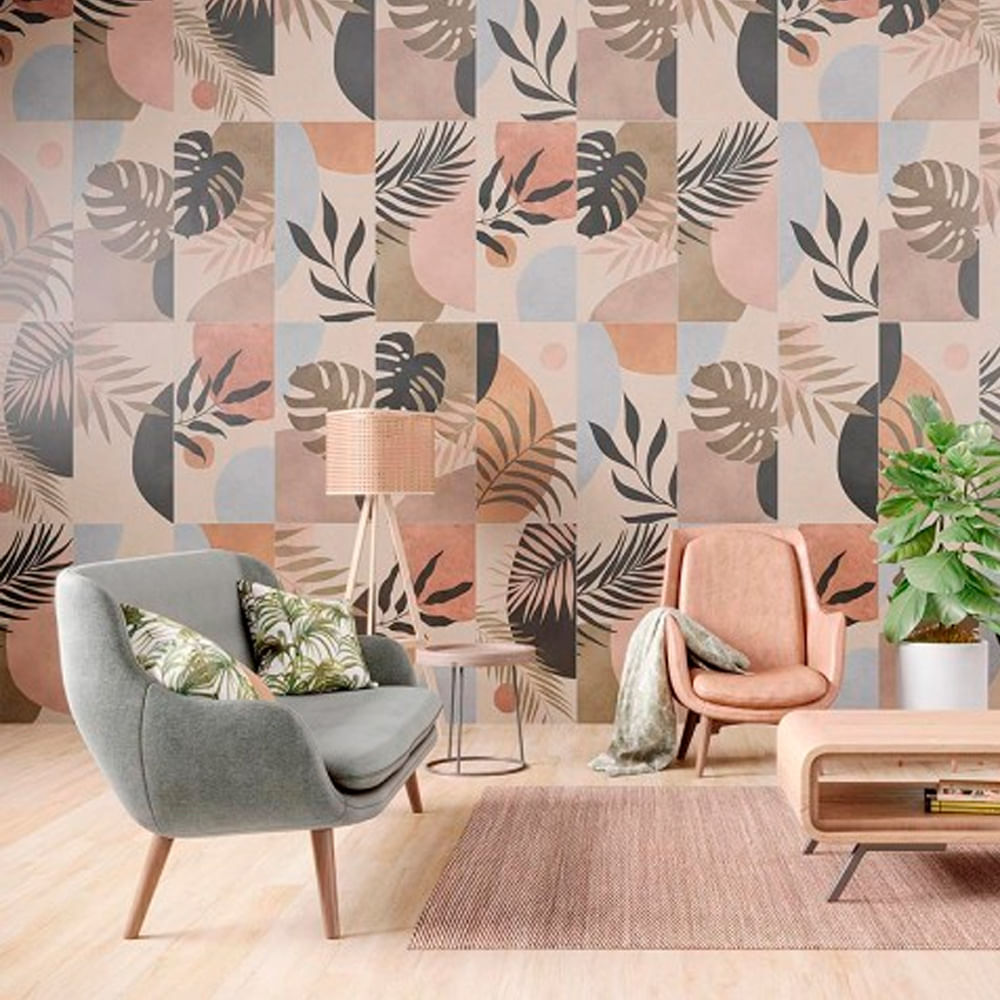 Encontraproduto.com.br - Revestimento Esmaltado 45x90cm Caixa com 2 m² Multicores Botanic Biancogres