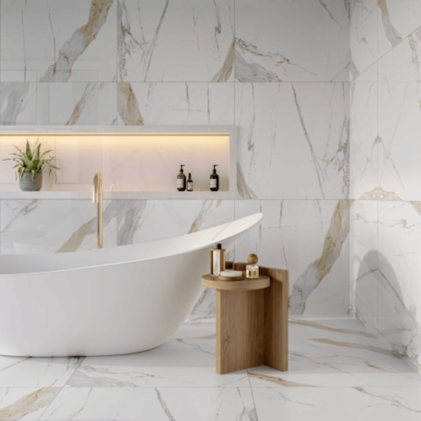 Porcelanato 80x80 Calacata Oro Satin Extra 2.60m² - BIANCOGRES