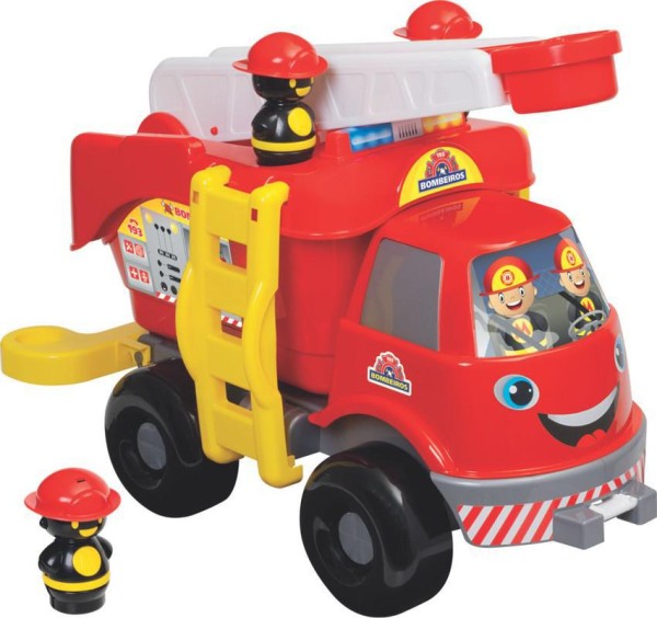 Encontraproduto.com.br - Caminhão de Bombeiro - Grande - 52 cm - Mercotoys