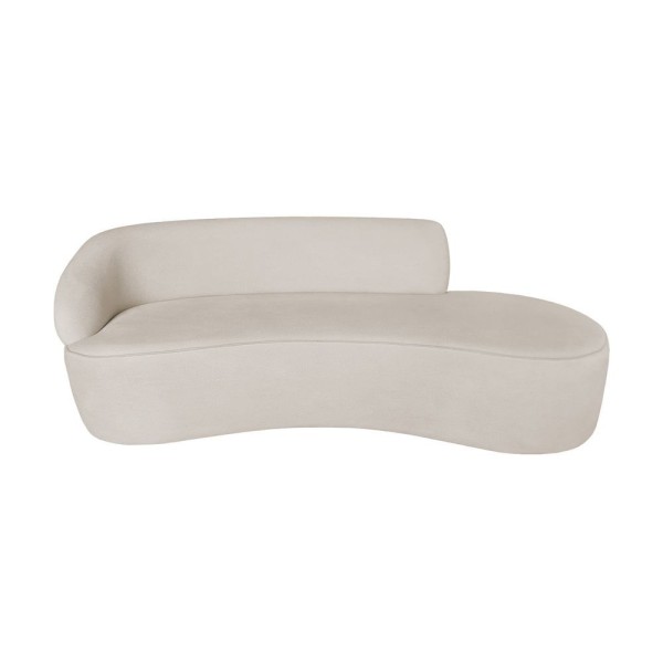 Encontraproduto.com.br - Sofá Curvo Duna 2m Veludo Bege - Am Interiores