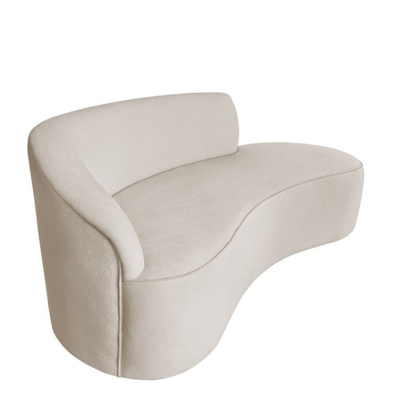 Encontraproduto.com.br - Sofá Curvo Duna 2m Veludo Bege - Am Interiores