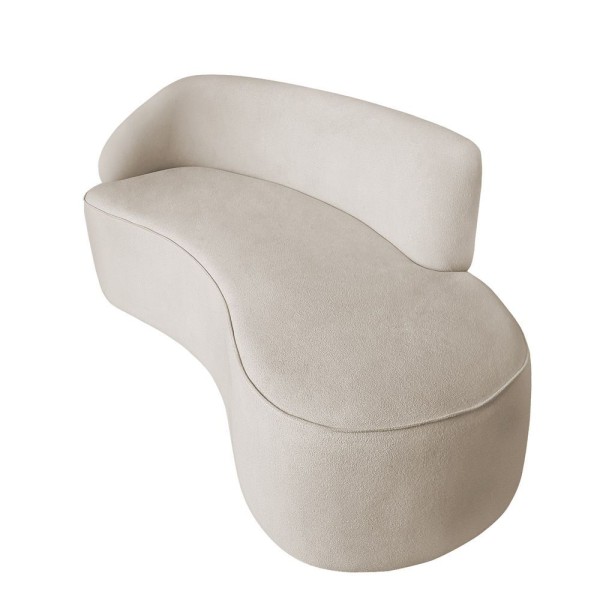 Encontraproduto.com.br - Sofá Curvo Duna 2m Veludo Bege - Am Interiores