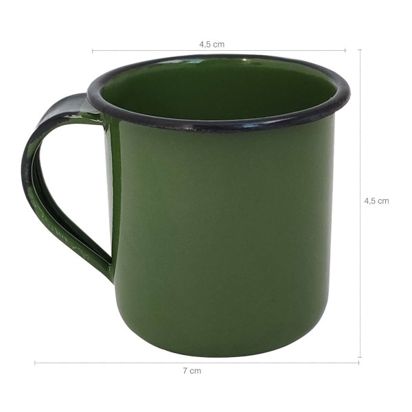 Encontraproduto.com.br - Caneca Xícara de 70ml Chá Café Esmaltadas Agata Cozinha