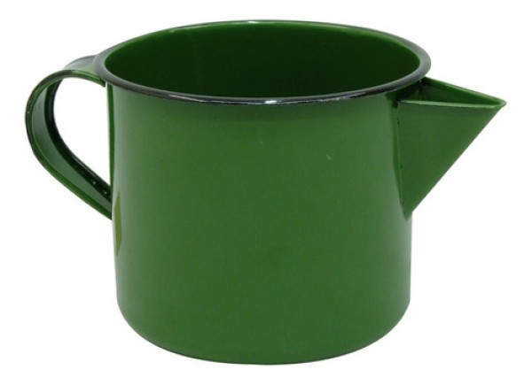 Encontraproduto.com.br - Caneca Leiteira Esmaltada Ágata 12 1l C/ Bico Metallouça Cor Verde