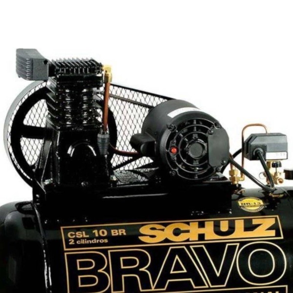 Encontraproduto.com.br - Compressor De Ar Elétrico Schulz Bravo Csl 10 Br/100 100l 2hp 127/220v